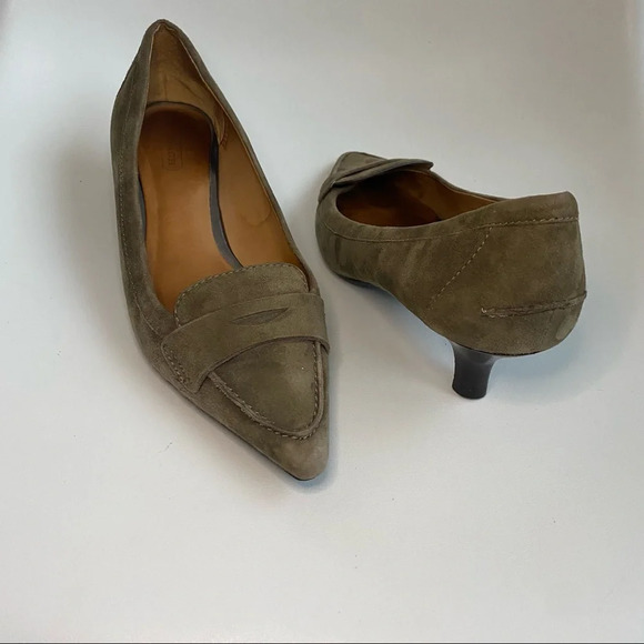 Coach Green Suede Loafer Low Heel - Picture 3 of 16